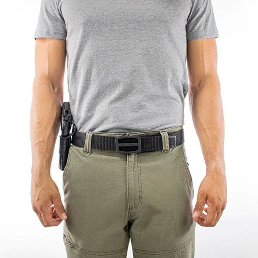 Man wearing a gun belt