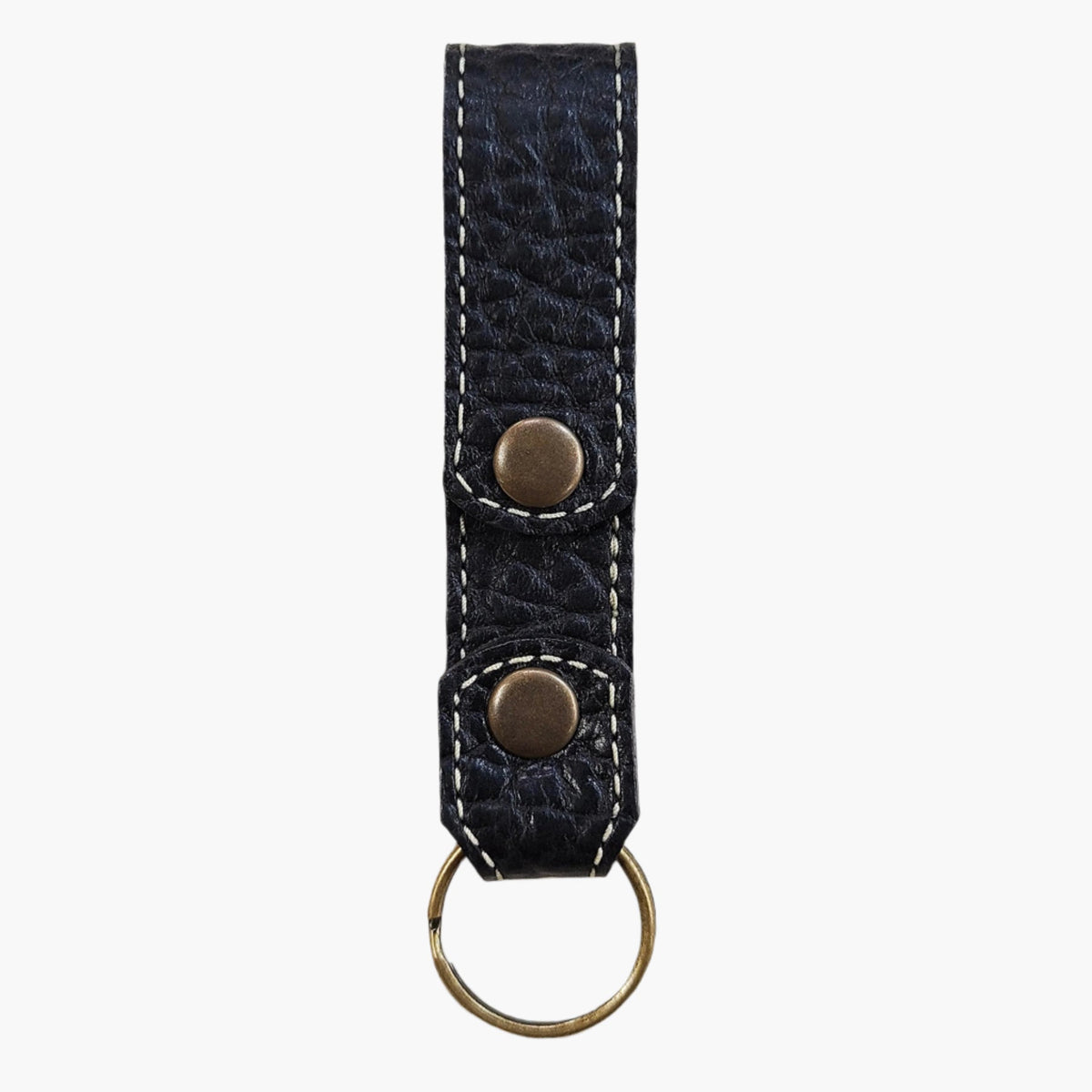 Lejon Bison Leather Snap Keychain | EDC Belt Key Holder