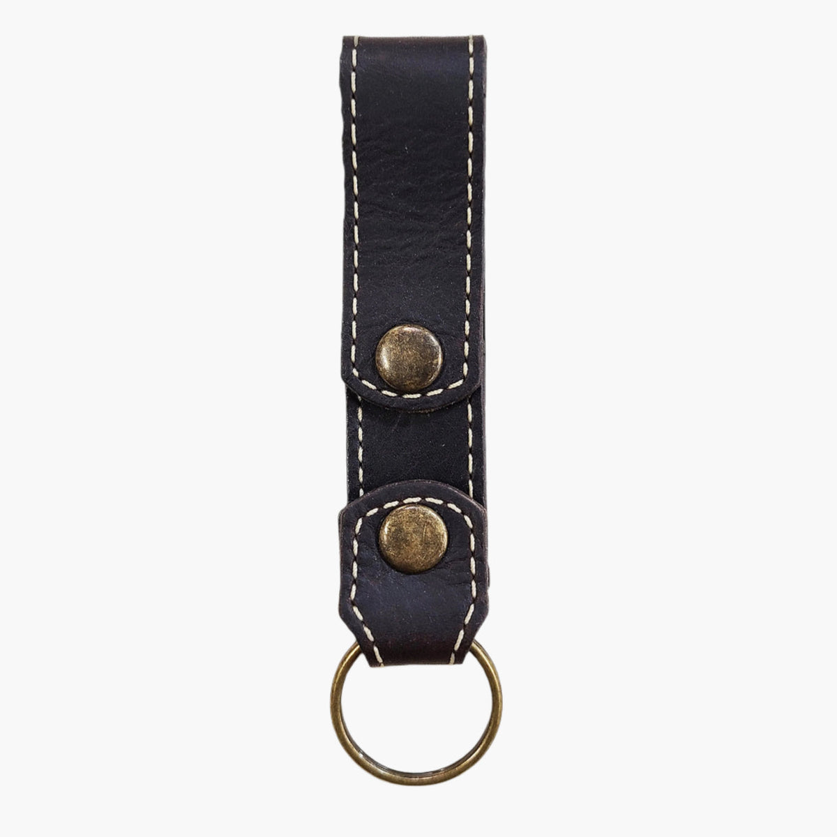 Lejon Bison Leather Snap Keychain | EDC Belt Key Holder