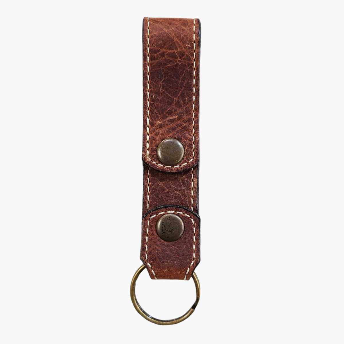 Lejon Bison Leather Snap Keychain | EDC Belt Key Holder