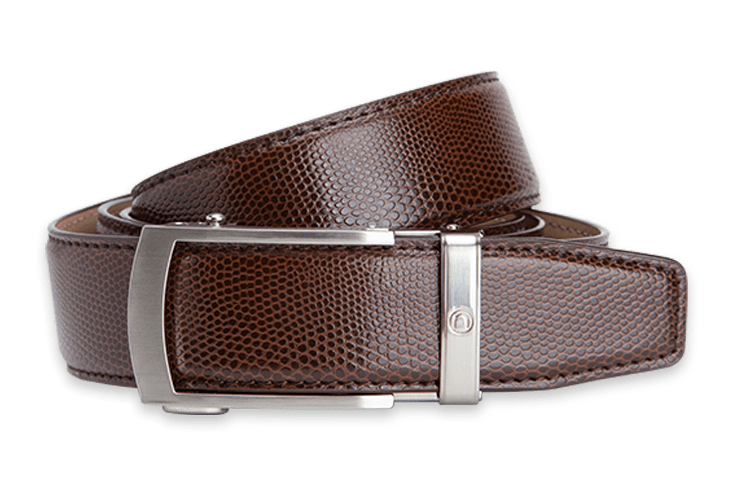 Brown Lizard Belt, Camden Lizard Skin Belt