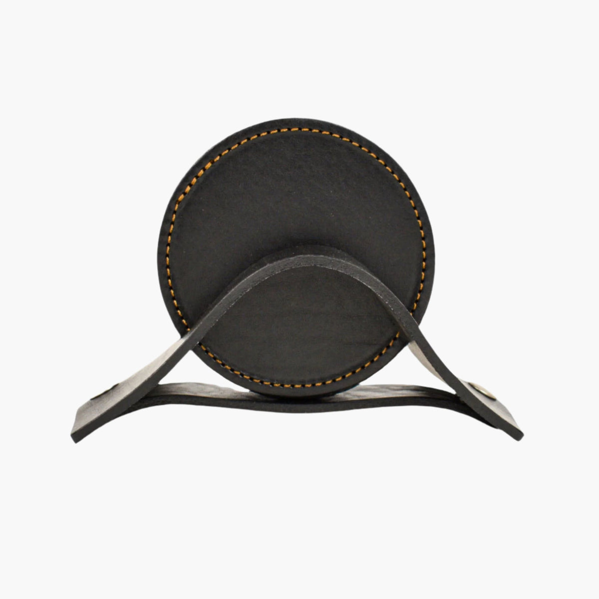 Lejon Luxe Leather Coaster Set of 4 with Holder