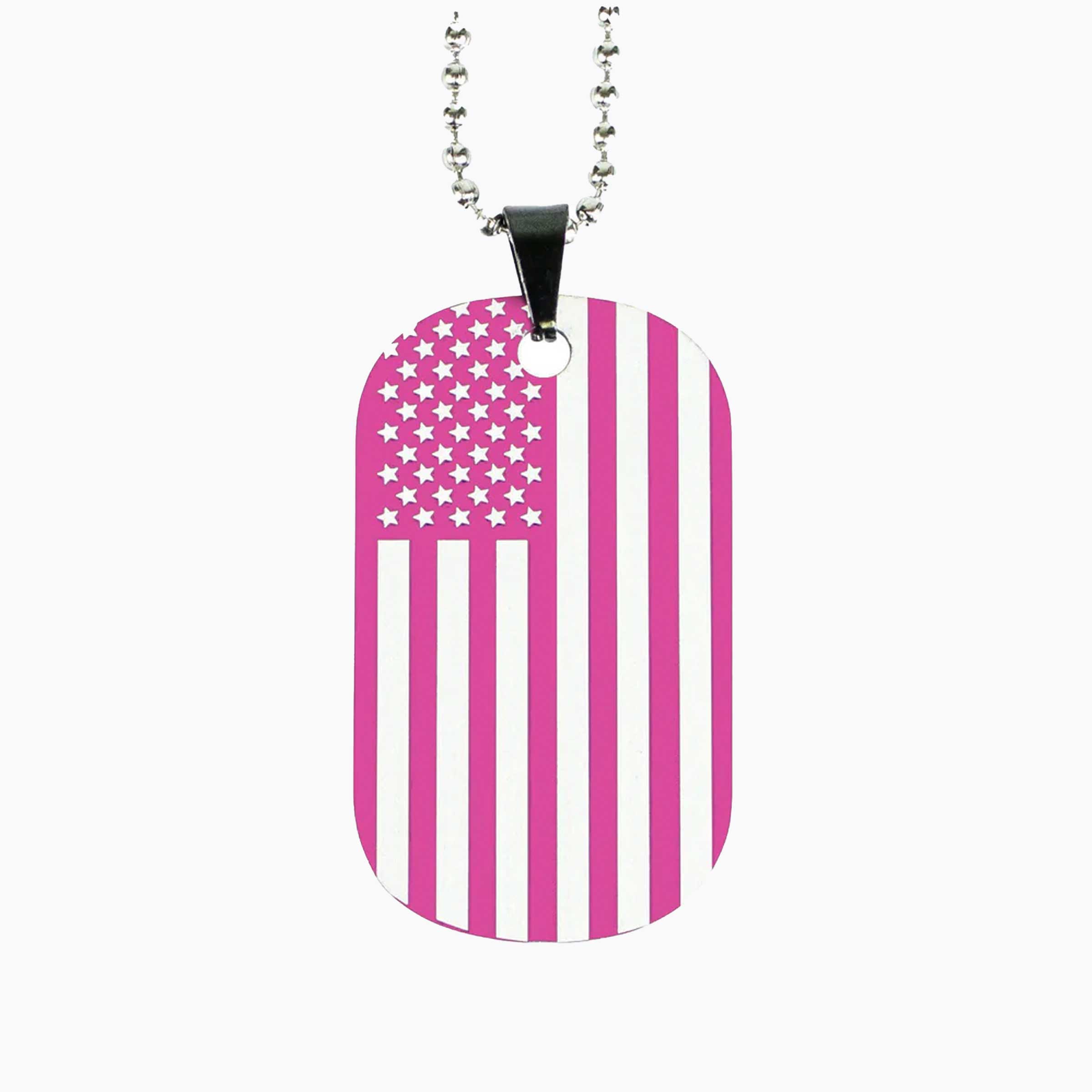 Pink dog tag clearance