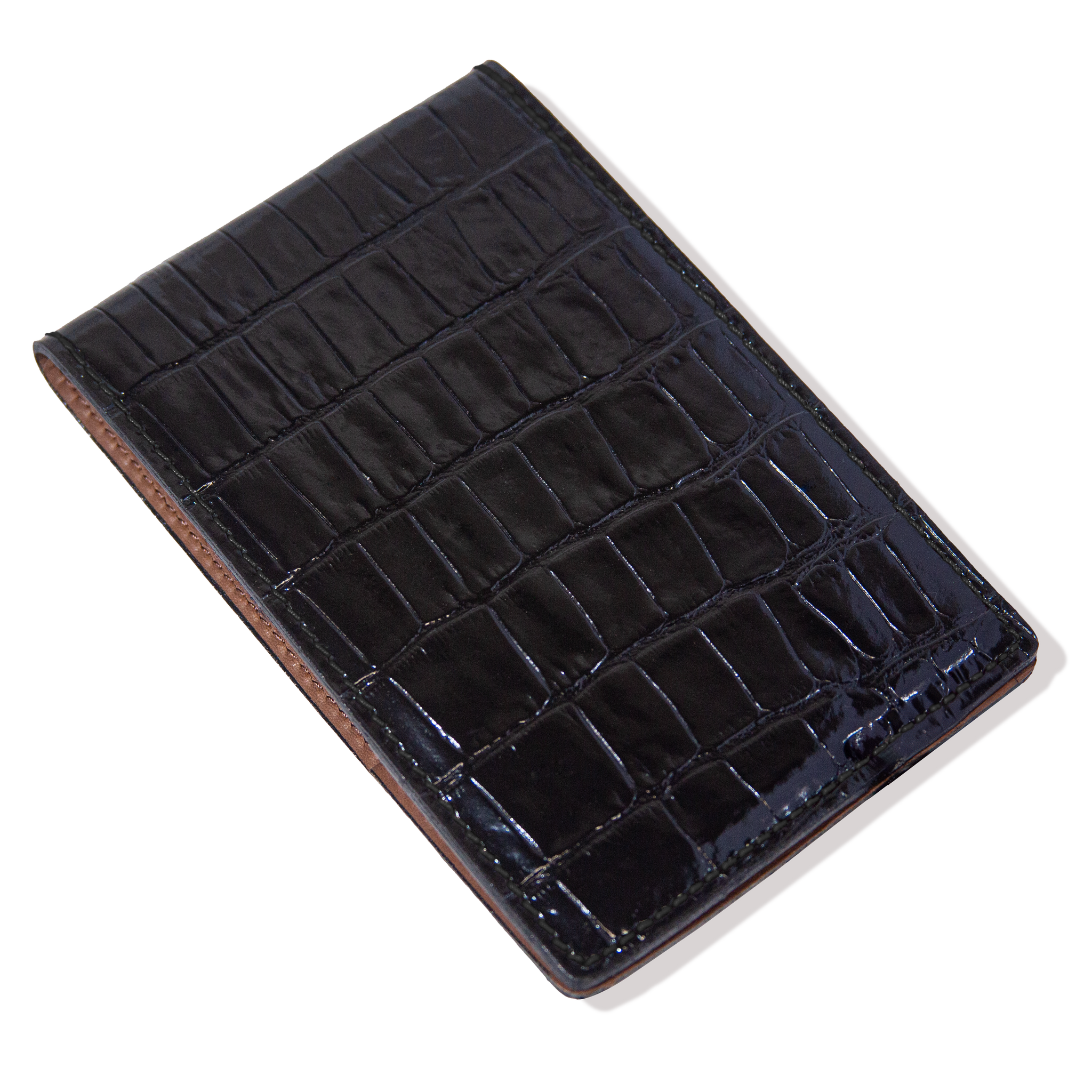 Scorecard Holder Crocodile - Black w/ Black Thread