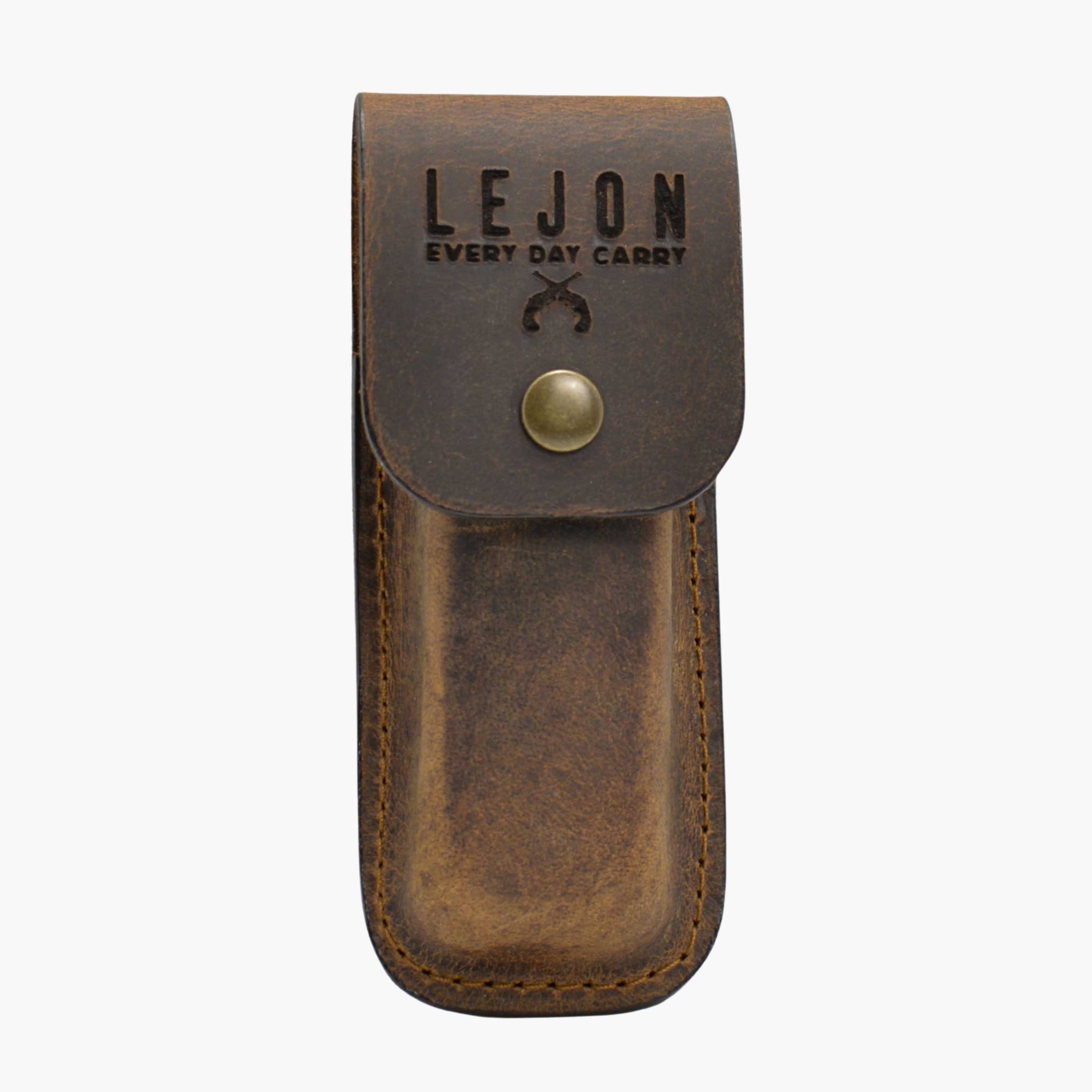 Lejon Leather Goods Sidekick Knife Sheath – Sienna | Premium EDC Pocket Organizer