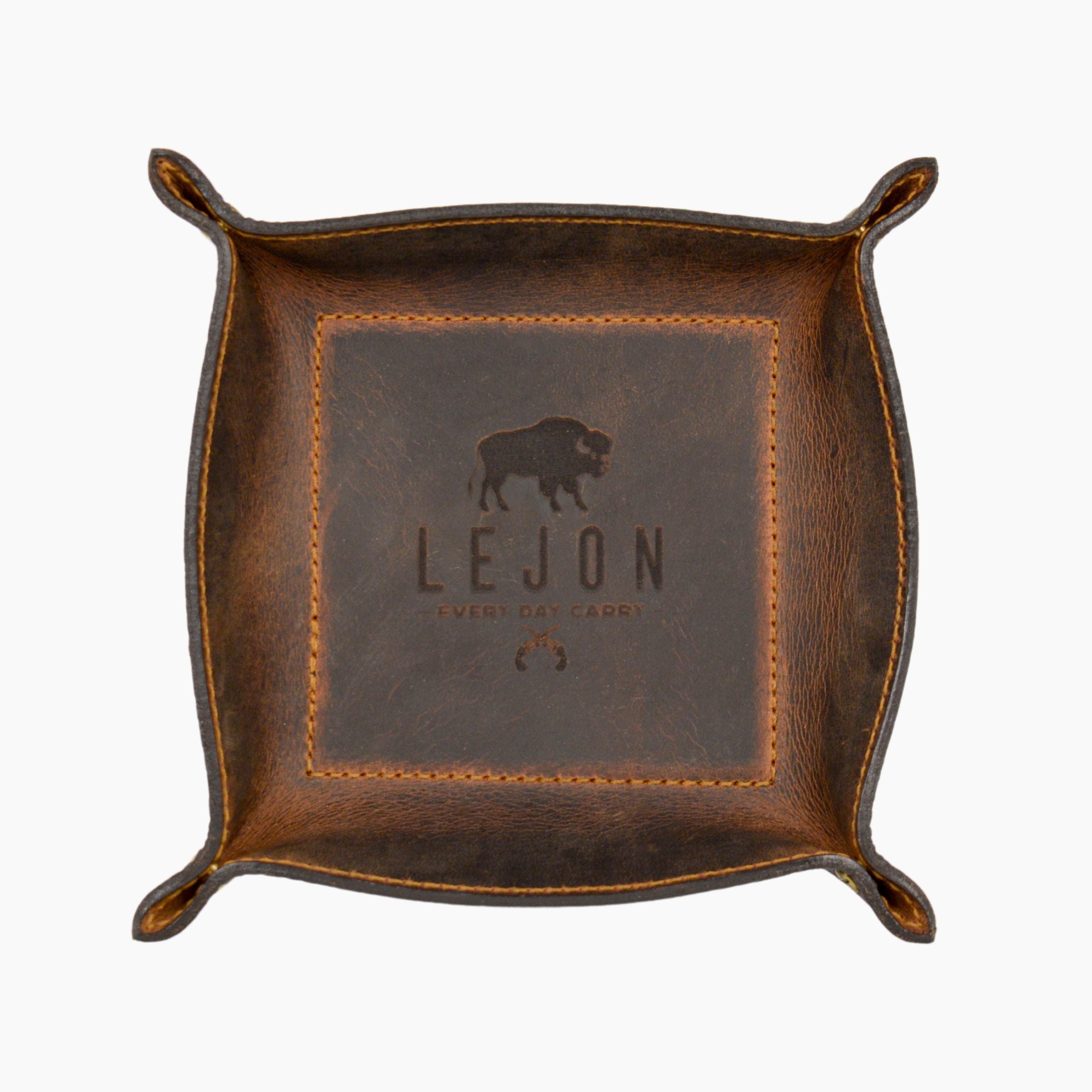 Lejon Leather Goods Everyday Catchall Tray | Premium EDC Valet Organizer