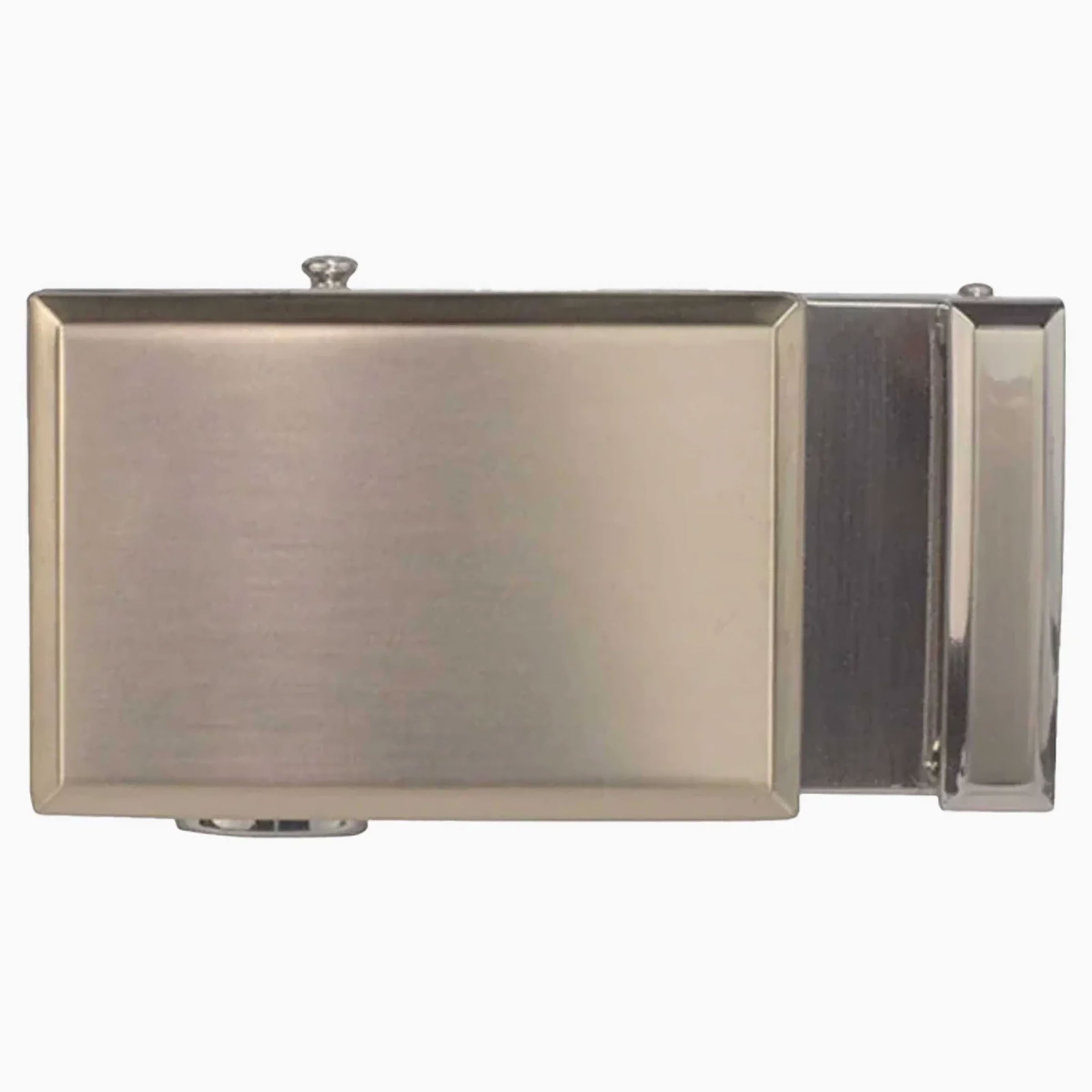Go-In Beveled Satin Nickel Shield Beveled Keeper Buckle