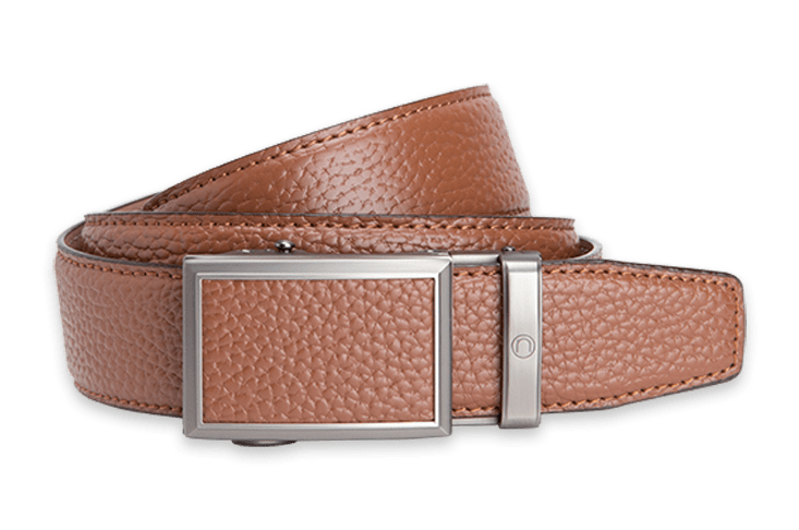 Go-In Pebble Grain Cognac, 1 3/8" Strap, Golf Belt