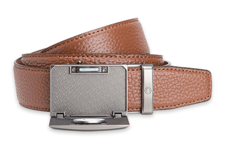 Go-In Pebble Grain Cognac, 1 3/8" Strap, Golf Belt