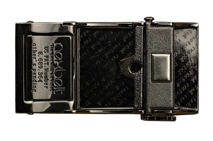 Shield Gunmetal Beveled Golf Buckle, Fits 1 3/8" Straps