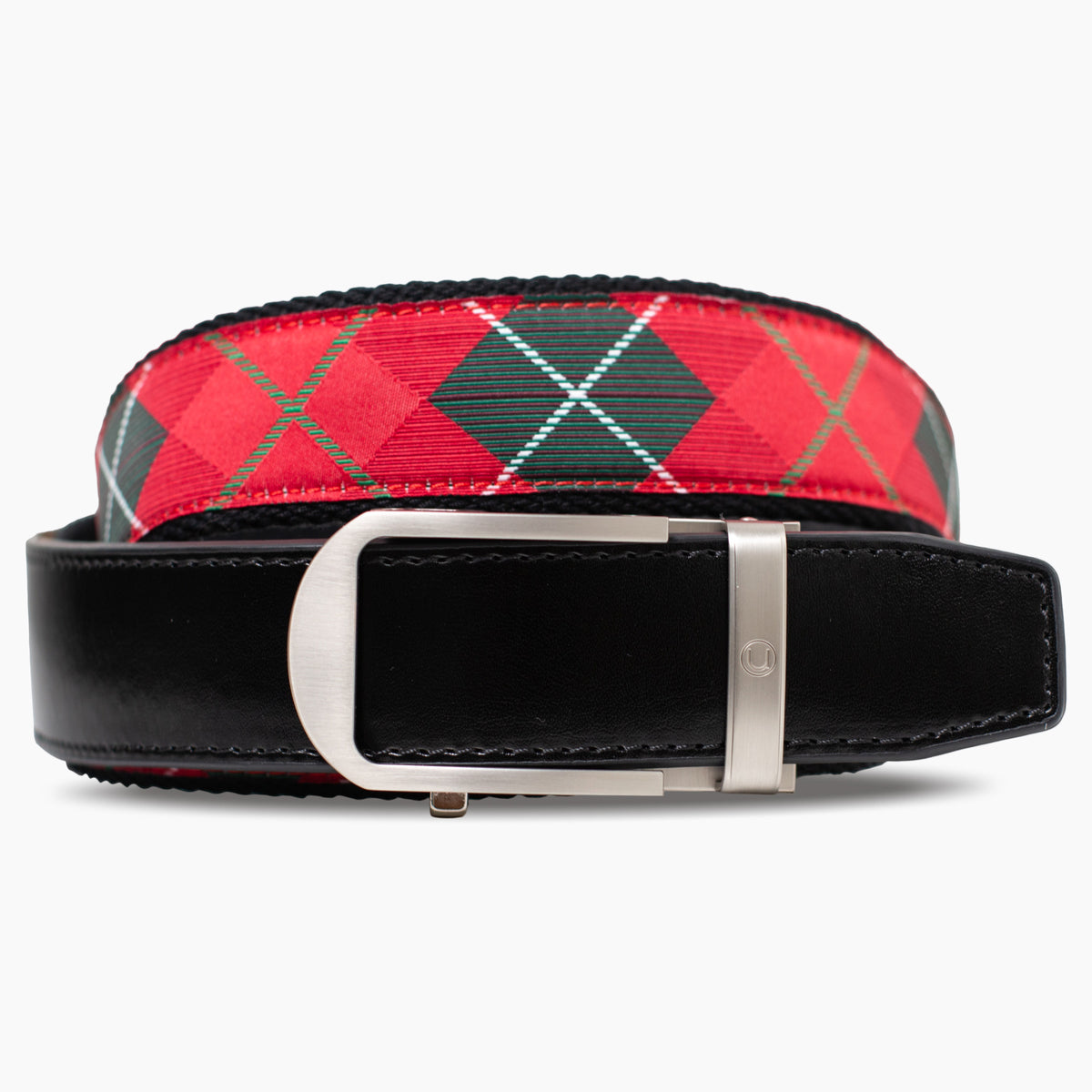 The Holiday Argyle Ribbon Ratchet Belt 1.38 display picture 3
