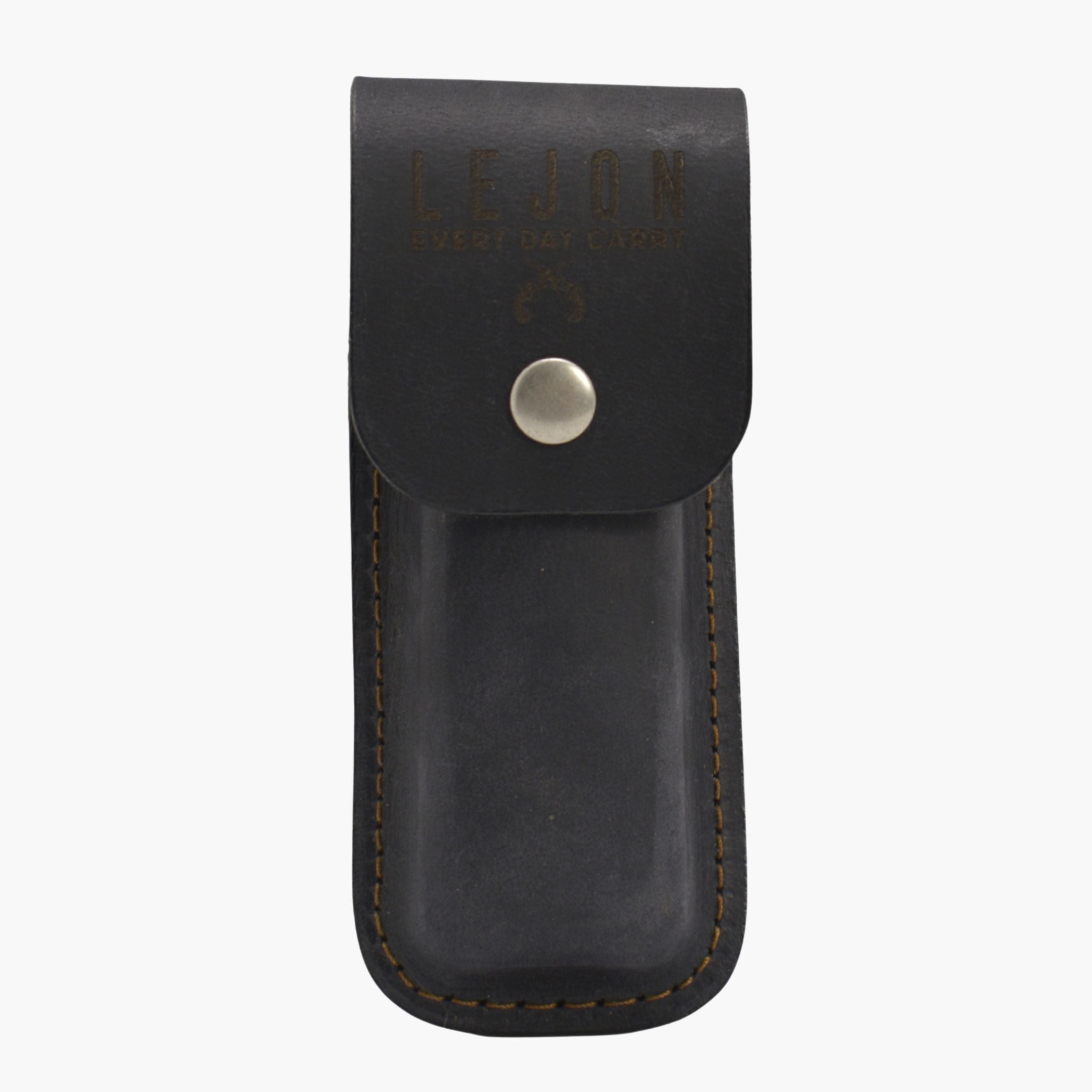 Lejon Leather Sidekick Knife Sheath – Black | Premium EDC Pocket Organizer