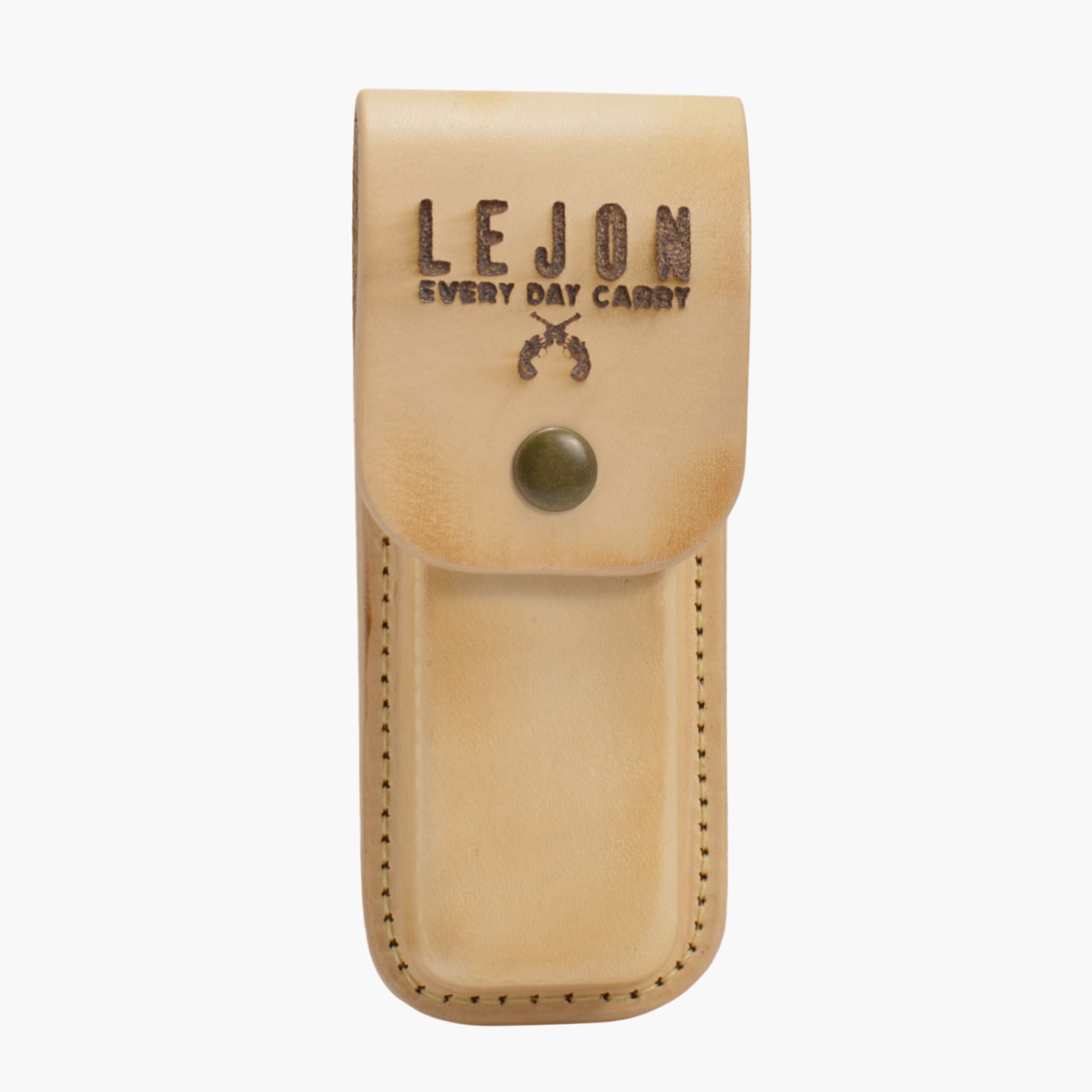 Lejon Leather Goods Sidekick Knife Sheath – Natural | Premium EDC Pocket Organizer
