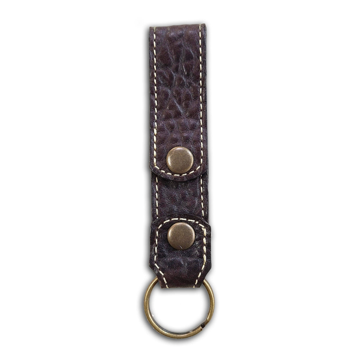 Lejon Bison Leather Snap Keychain | EDC Belt Key Holder
