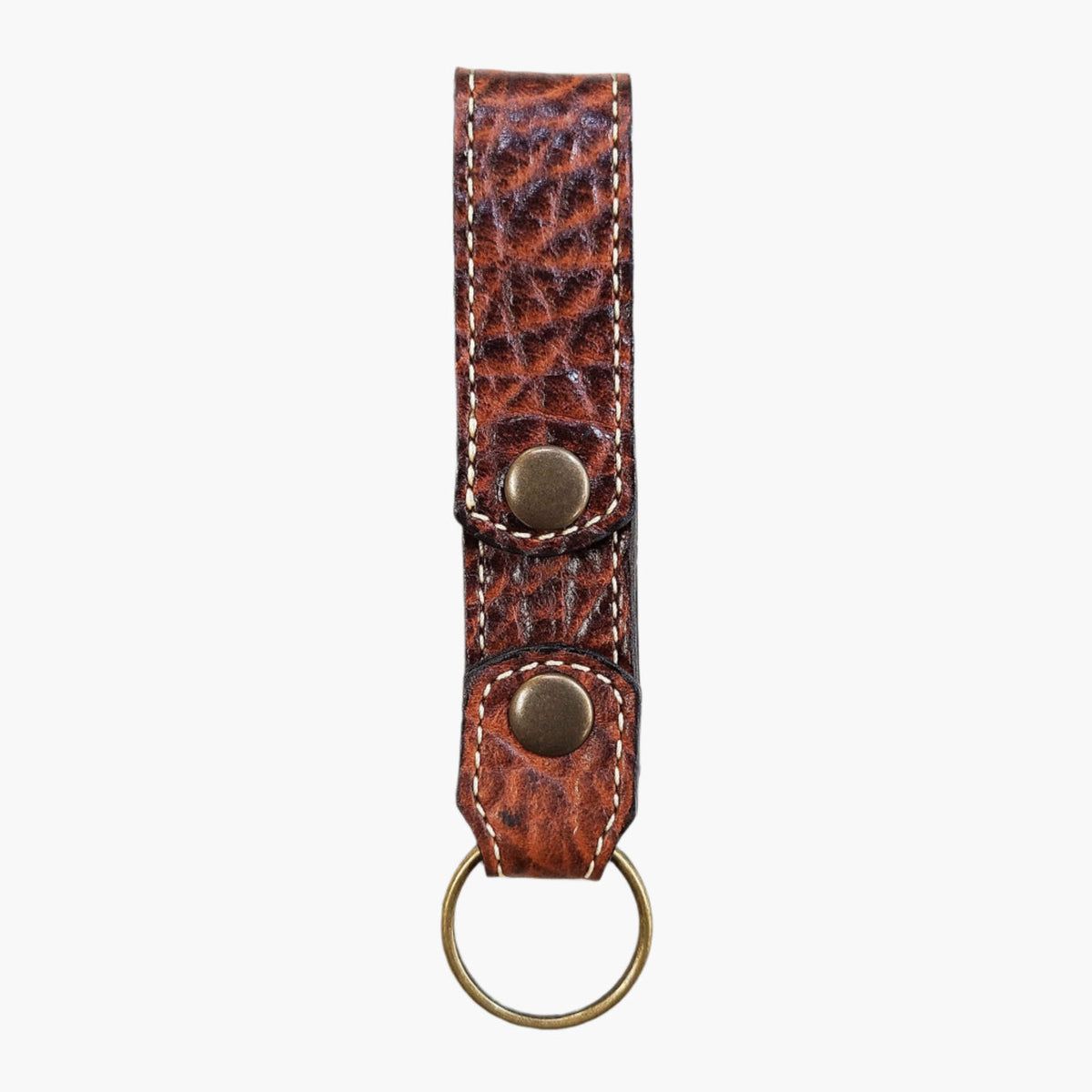 Lejon Bison Leather Snap Keychain | EDC Belt Key Holder