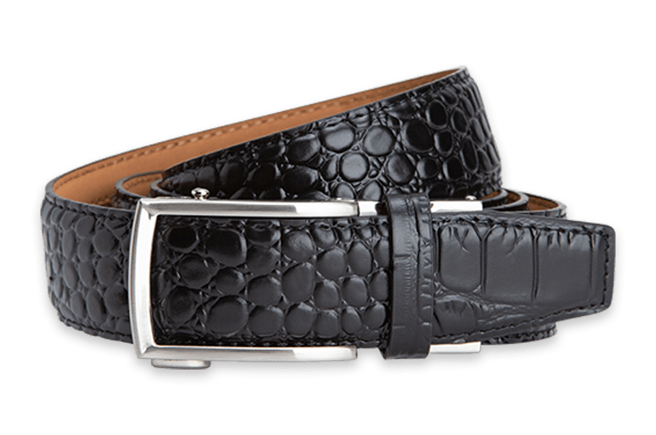 Alligator Black, 1 3/8" Strap, Belt