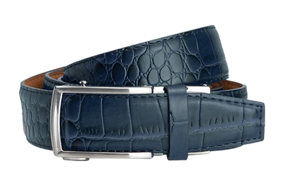 Alligator Navy, 1 3/8" Strap, Dress Belt