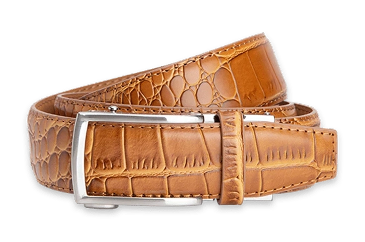 Alligator Tan, 1 3/8" Strap, Dress Belt