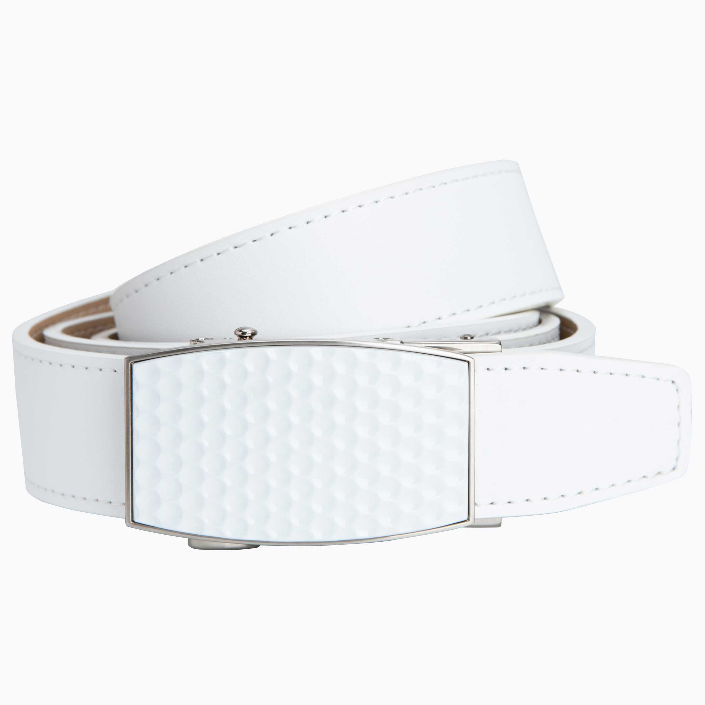 Aston Eagle White Golf Ratchet Belt 1.38" [35mm]