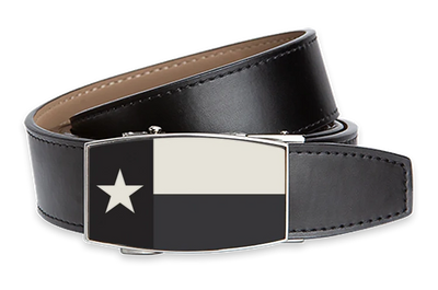 Texas Flag Black Aston Black, 1 3/8" Strap, Dress Belt
