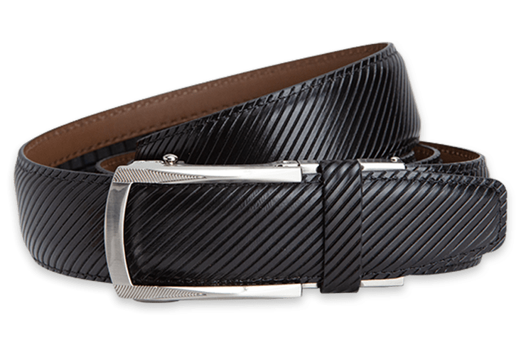 Avignon Black, 1 3/8" Strap, Luxury Belt