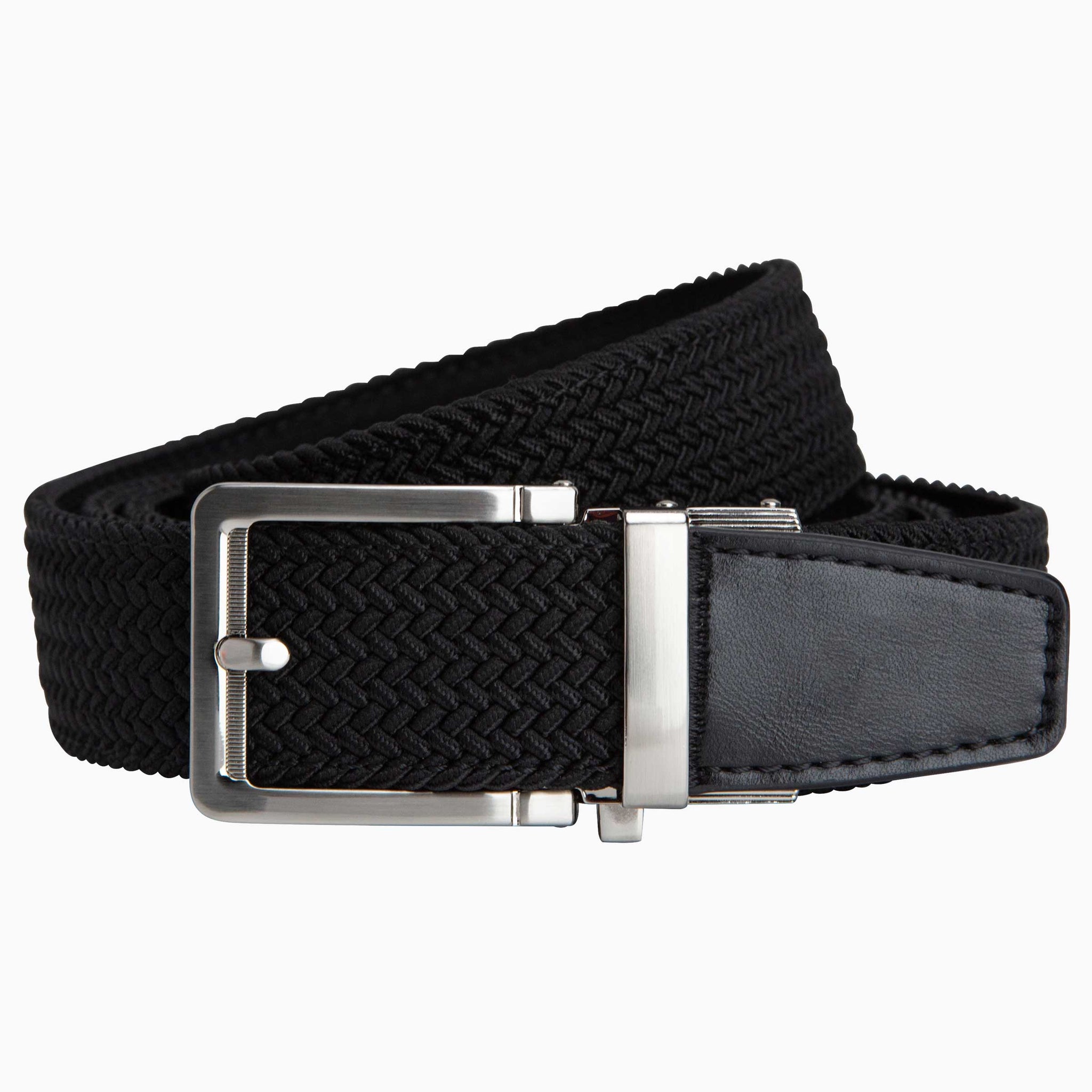 Braided Black Golf Ratchet Belt 1.38
