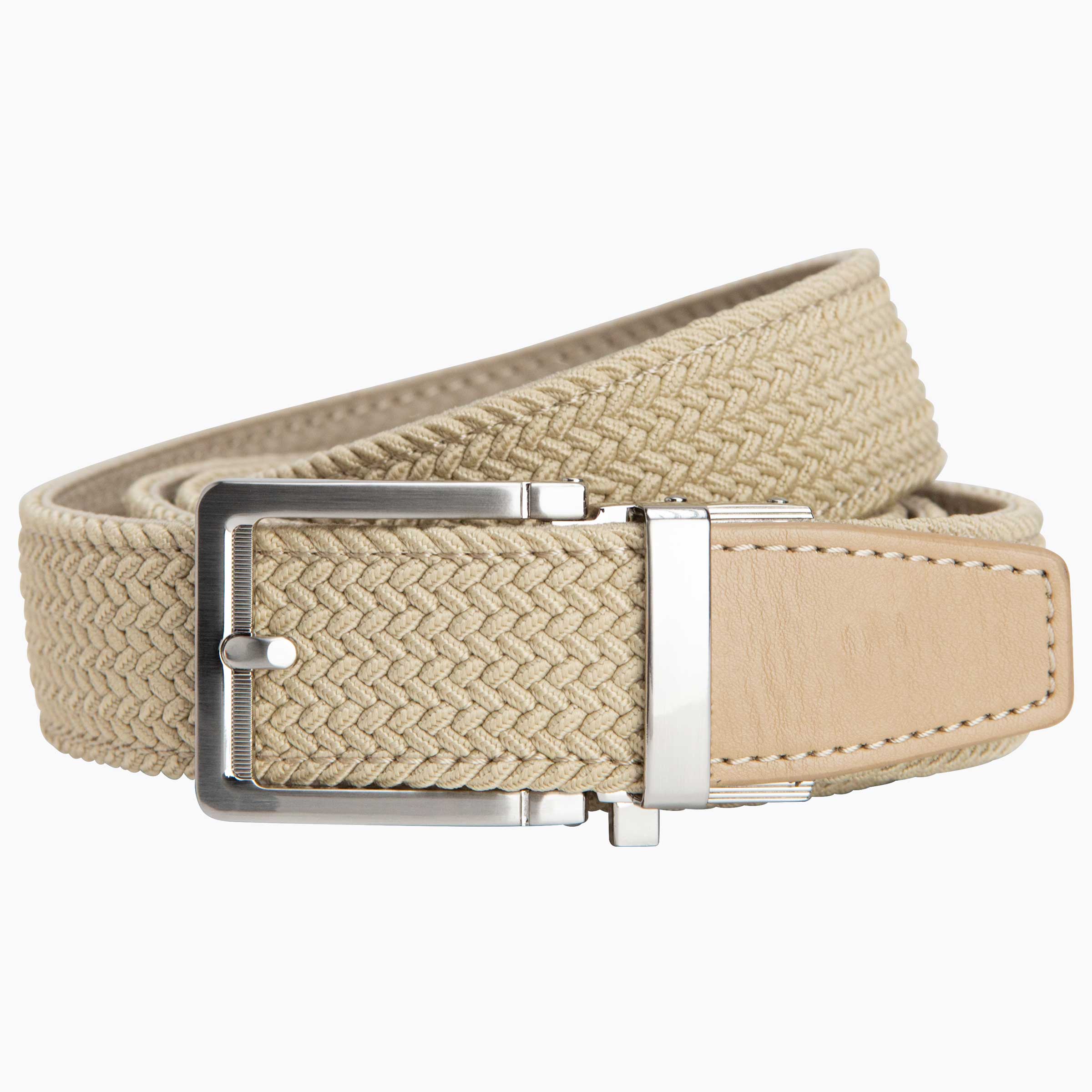 Flexible Braided Tan Golf Belt Nexbelt - Main Image