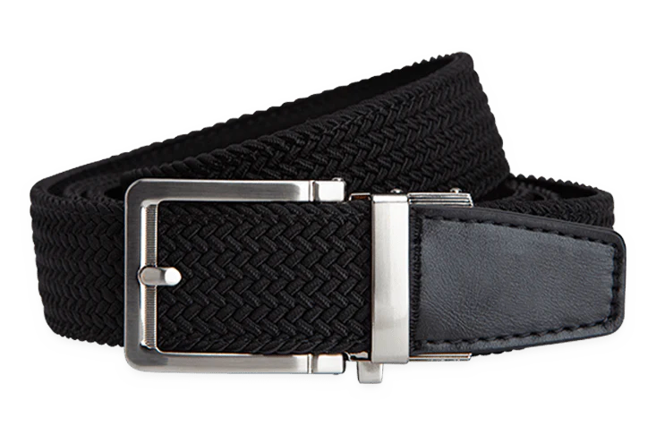 Braided Black, 1 3/8" Strap, Golf Belt