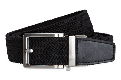 Braided Black, 1 3/8" Strap, Golf Belt