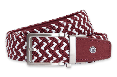 Braided Maroon, 1 3/8" Strap, Golf Belt
