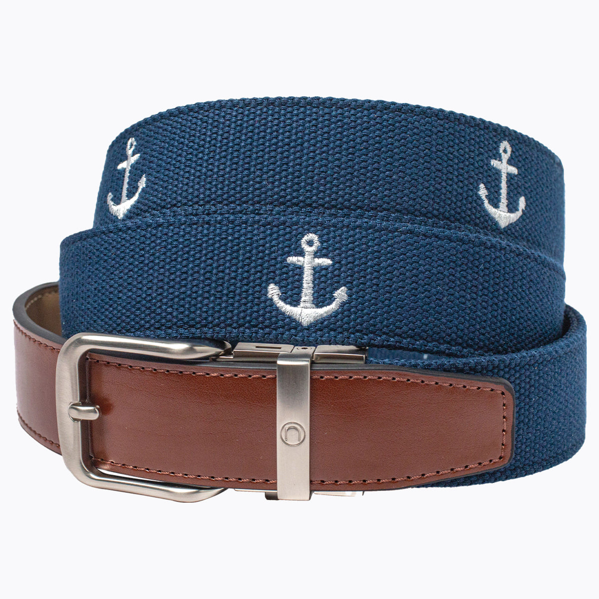 Enabled Metal Nautical Anchor Belt Anchor Belt (Dark Navy) – Smathers & Branson main image 3