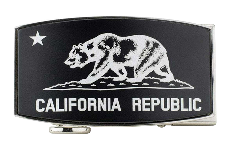 California Dreamin' Bear Black Dress Buckle, Fits 1 3/8" Straps