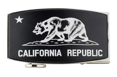 California Dreamin' Bear Black Dress Buckle, Fits 1 3/8" Straps