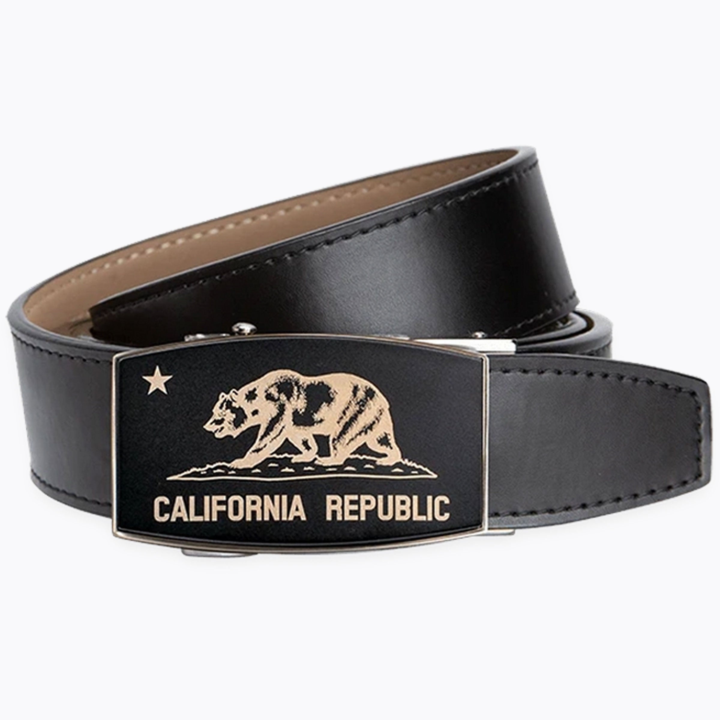 California Dreamin' Bear Vegan Dress Belt, 1 3/8" Strap [35mm]