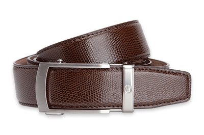 Camden Brown Lizard Skin, 1 3/8" Strap, Dress Belt