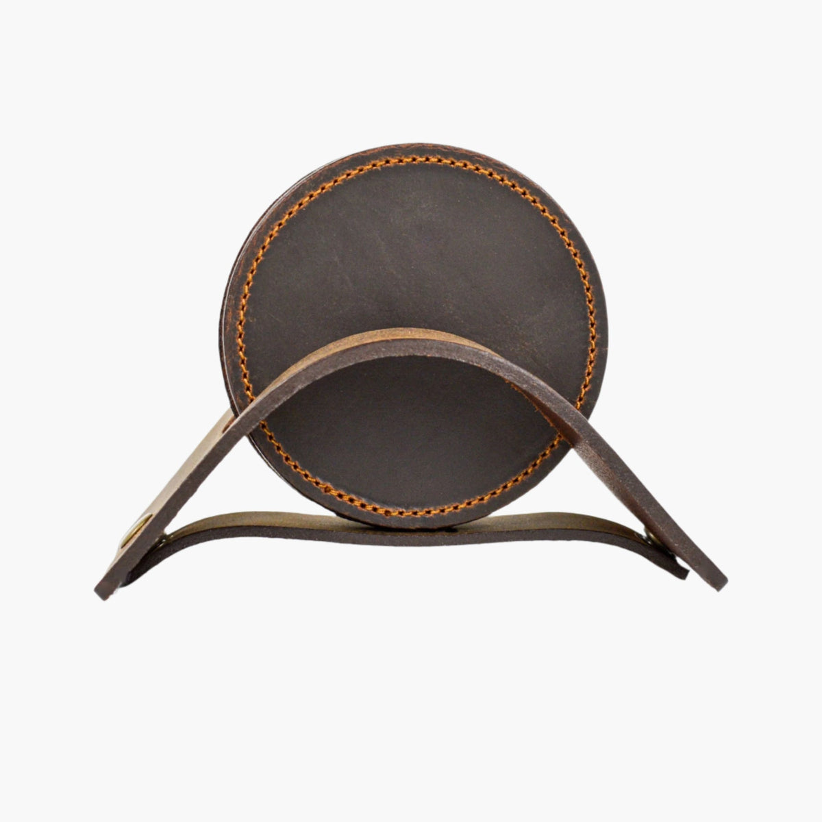 Lejon Luxe Leather Coaster Set of 4 with Holder
