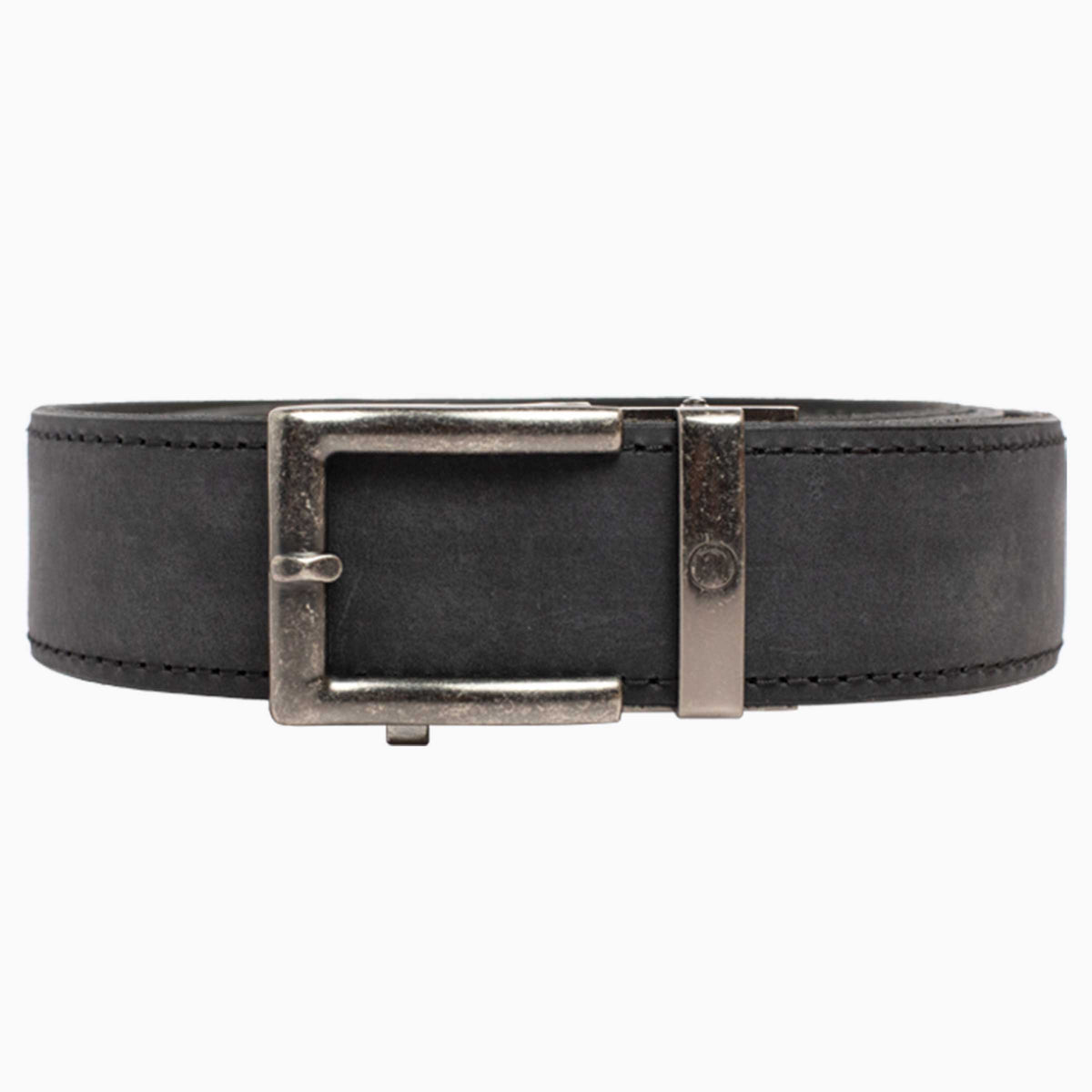 Claiborne Crazy Horse Black Leather Belt Crazy Horse Black EDC Ratchet Belt 1.5 main image 2