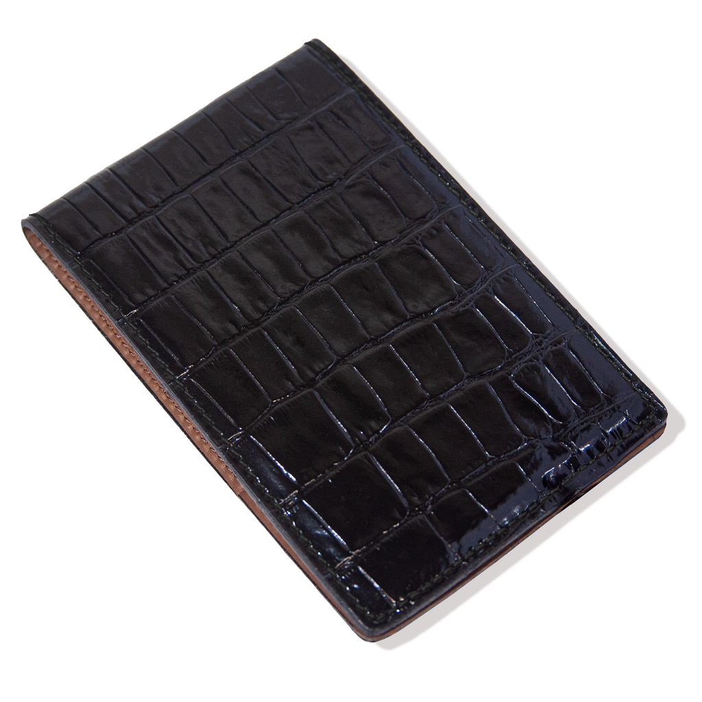Scorecard Holder Crocodile - Black w/ Black Thread