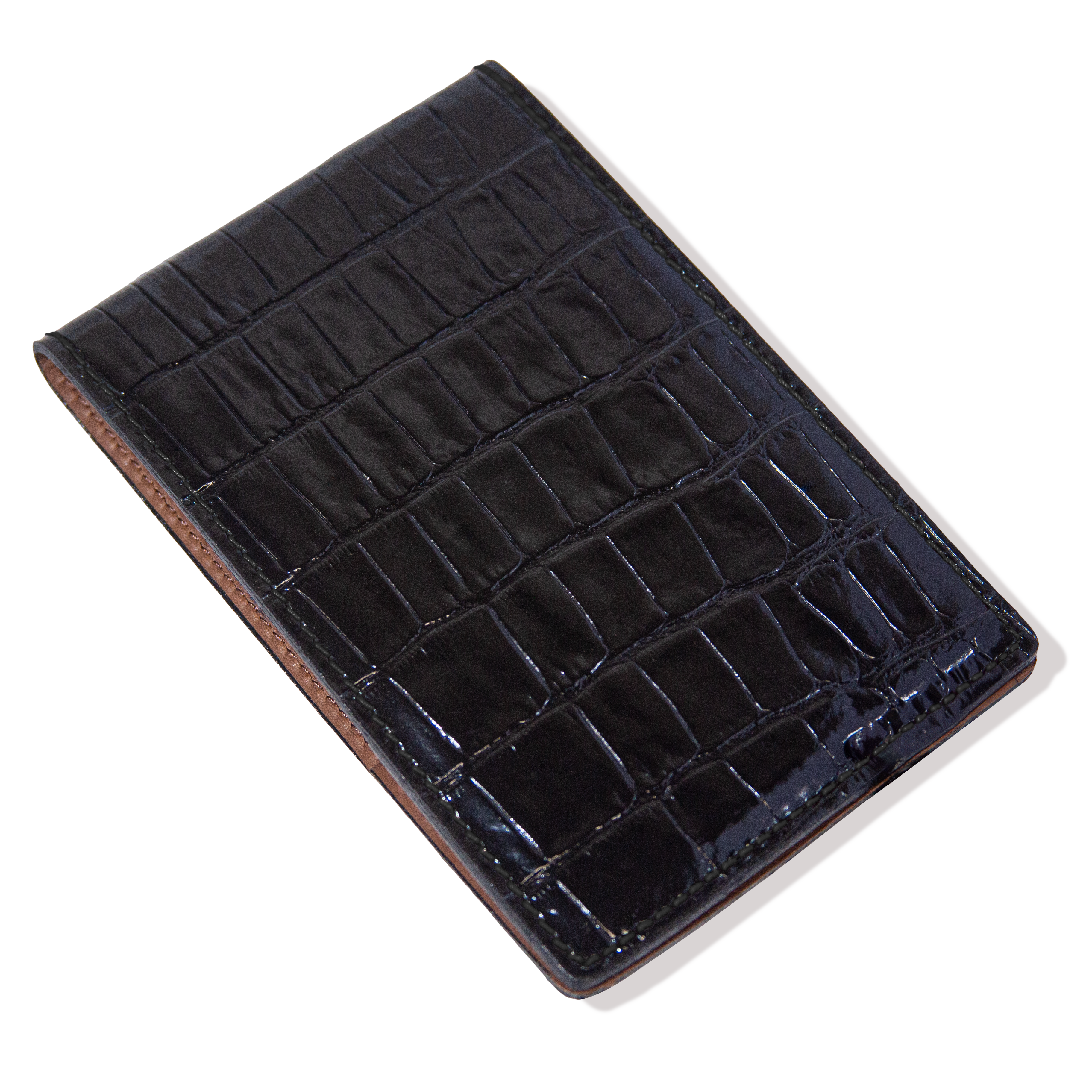 Scorecard Holder Crocodile - Black w/ Black Thread