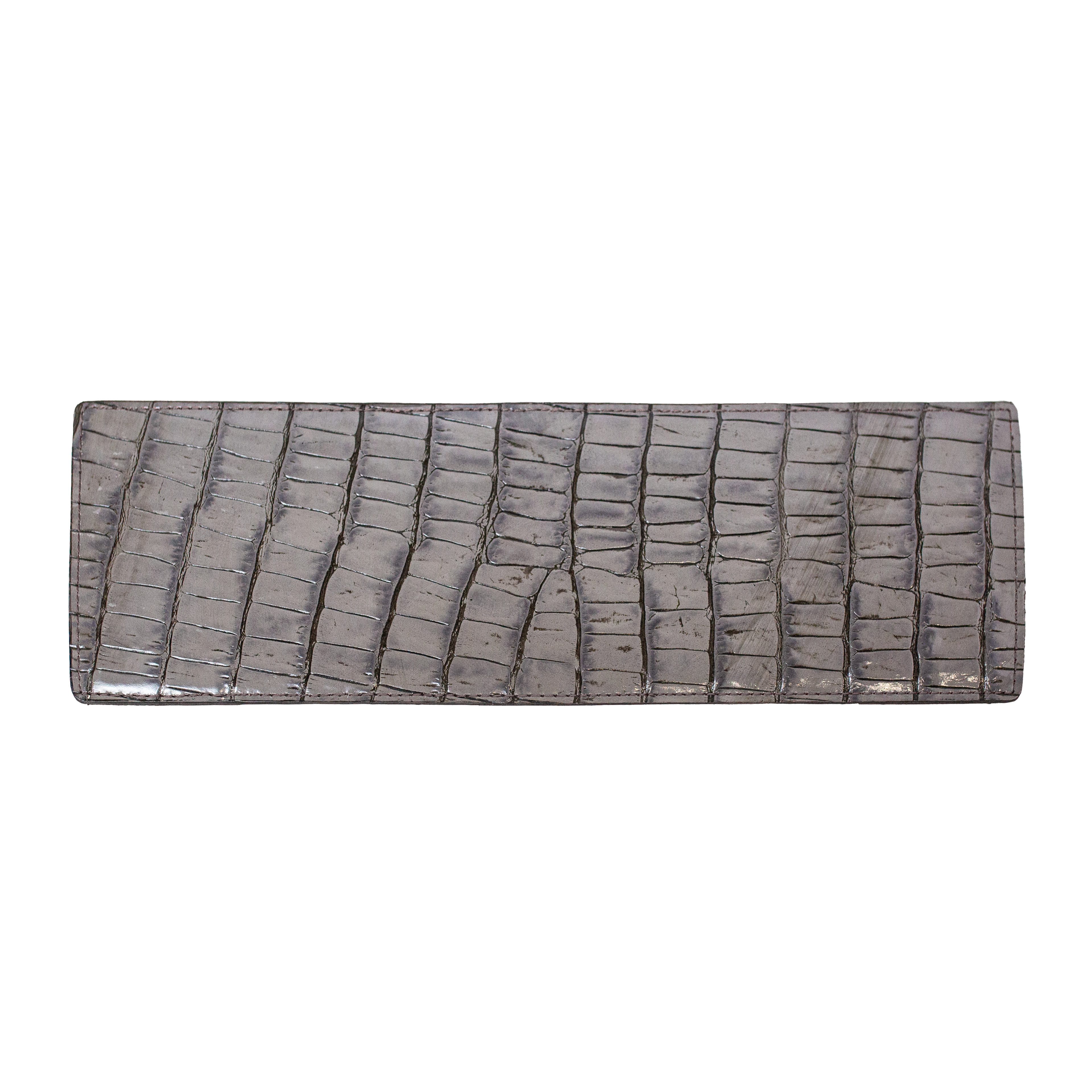 Scorecard Holder Crocodile - Dark Grey w/ Grey Thread