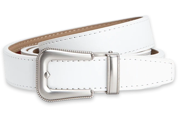 Dakota White, 1" Strap, Dress Belt