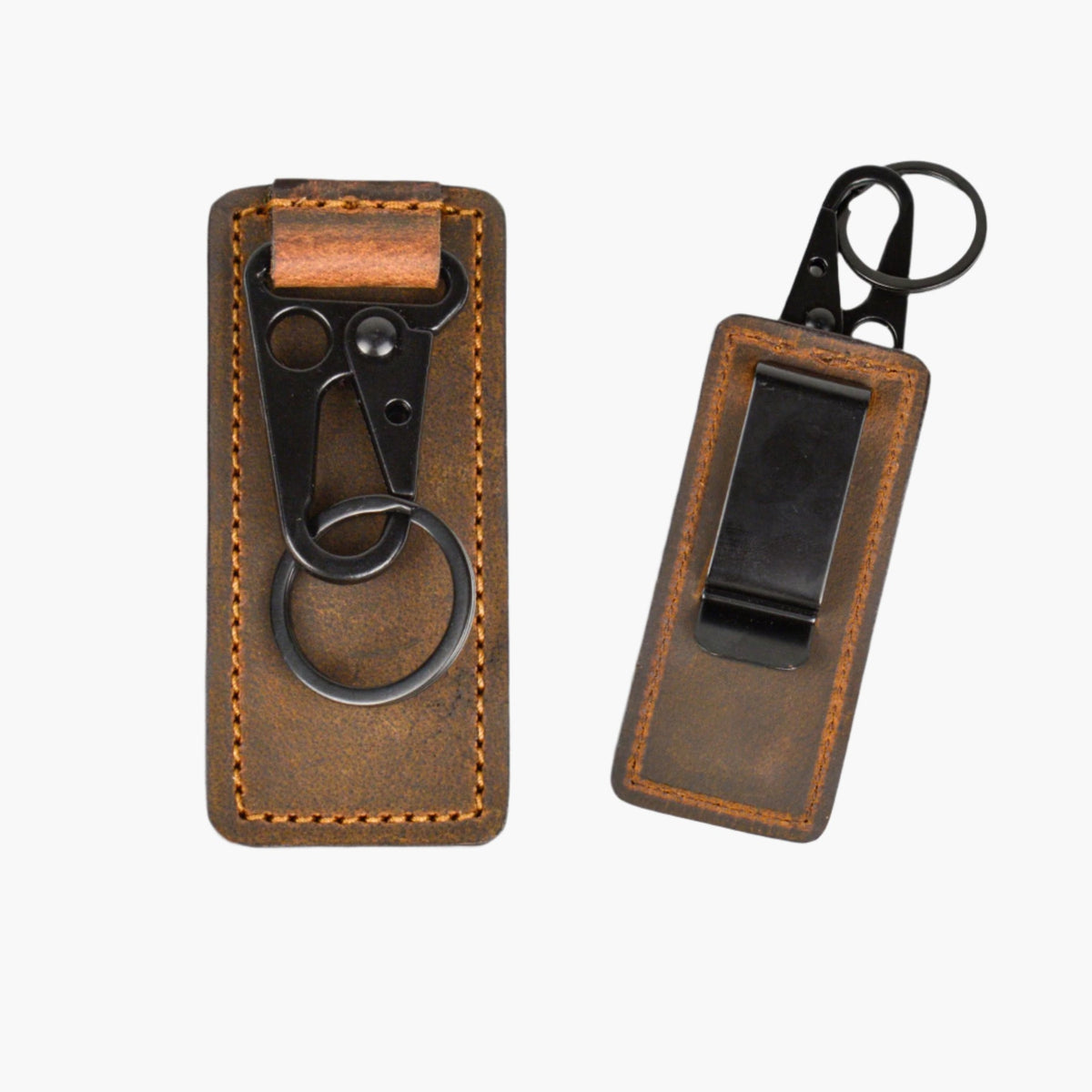 Lejon EZ Clip Leather Key Holder | EDC Belt Clip Keychain