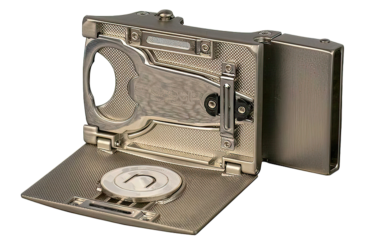 Fast Eddie Go-In! Beveled Satin Nickel Golf Buckle, Fits 1 3/8" Straps