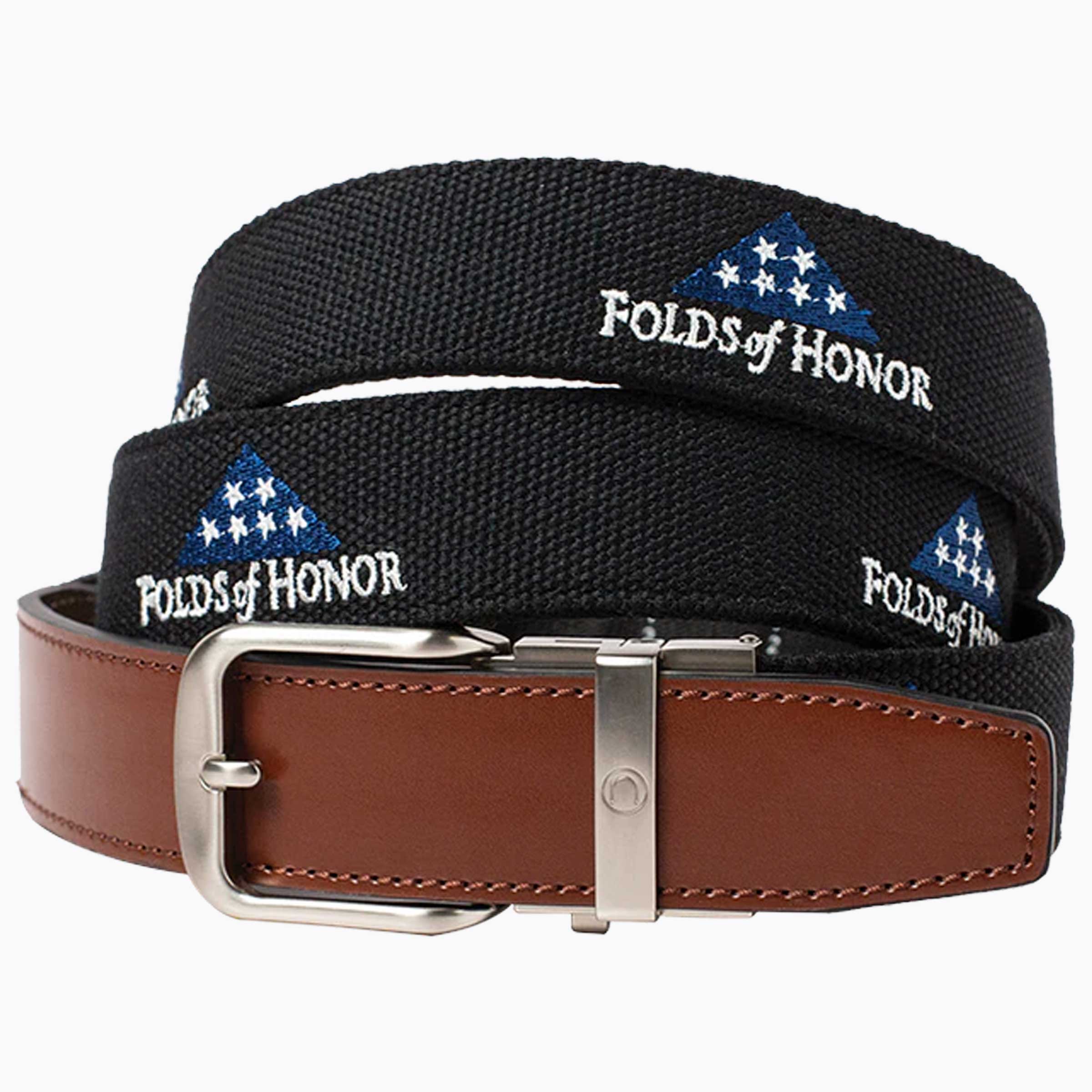 FoH Newport Black Golf Ratchet Belt 1 3/8