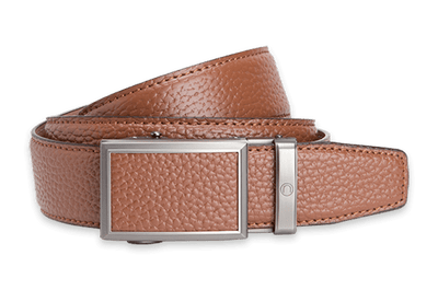 Go-In Pebble Grain Cognac, 1 3/8" Strap, Golf Belt