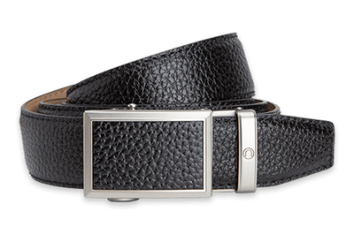 Go-In Pebble Grain Pitch Black, 1 3/8" Strap, Golf Belt