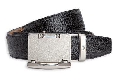 Go-In Pebble Grain Pitch Black, 1 3/8" Strap, Golf Belt