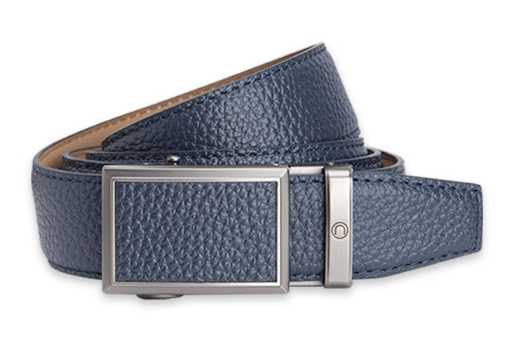 Go-In Pebble Grain Deep Sea Navy, 1 3/8" Strap, Golf Belt