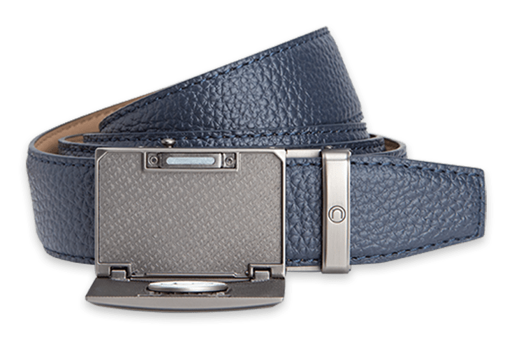 Go-In Pebble Grain Deep Sea Navy, 1 3/8" Strap, Golf Belt