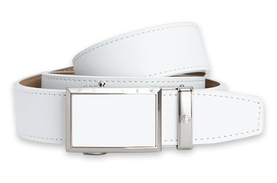 Go-In Traditions Smooth White, 1 3/8" Strap, Golf Belt